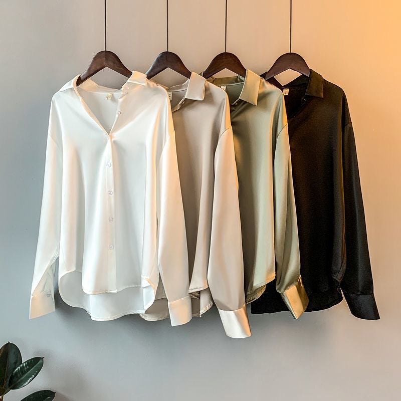 Women's Luxury Silk Blouse-The Yellow Prime