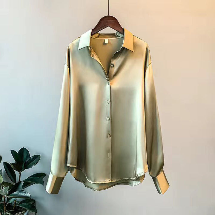 Women's Luxury Silk Blouse-The Yellow Prime