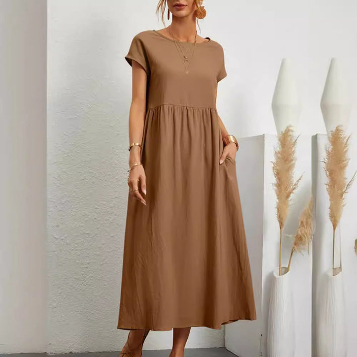 Women's Maxi Dress in Lightweight, Breathable Fabric-The Yellow Prime