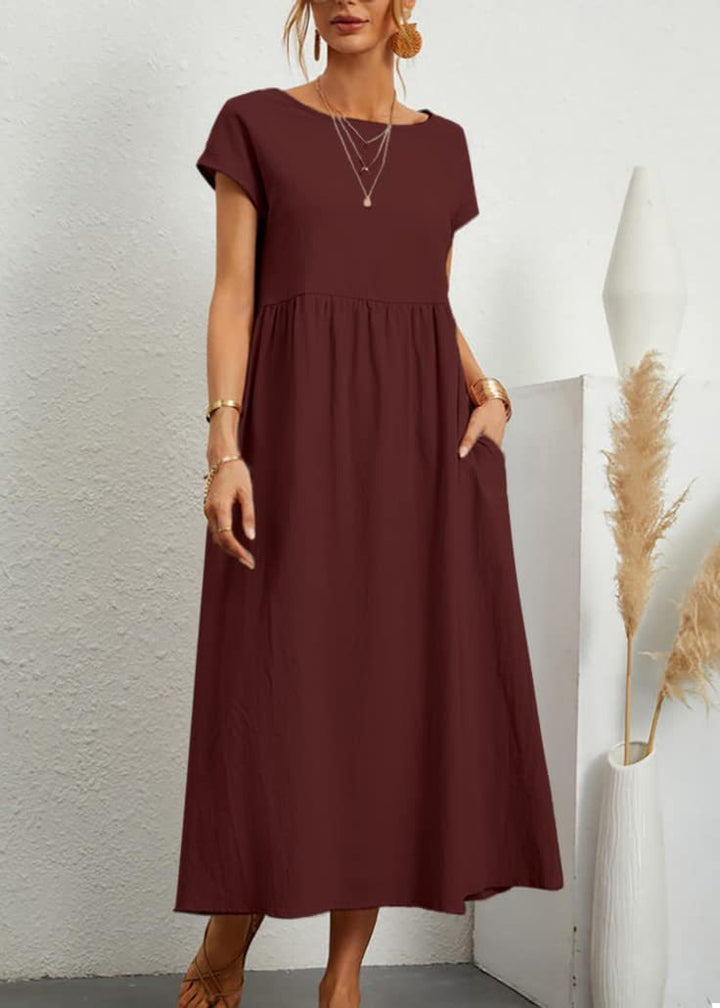 Women's Maxi Dress in Lightweight, Breathable Fabric-The Yellow Prime