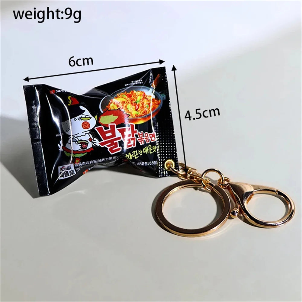 Women's Mini Snack Phone Charm Instant Noodle Keychain Gift-The Yellow Prime
