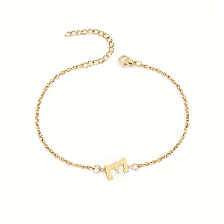 [Women's Minimalist Elegant Initial Letter Bead Bracelet]-The Yellow Prime