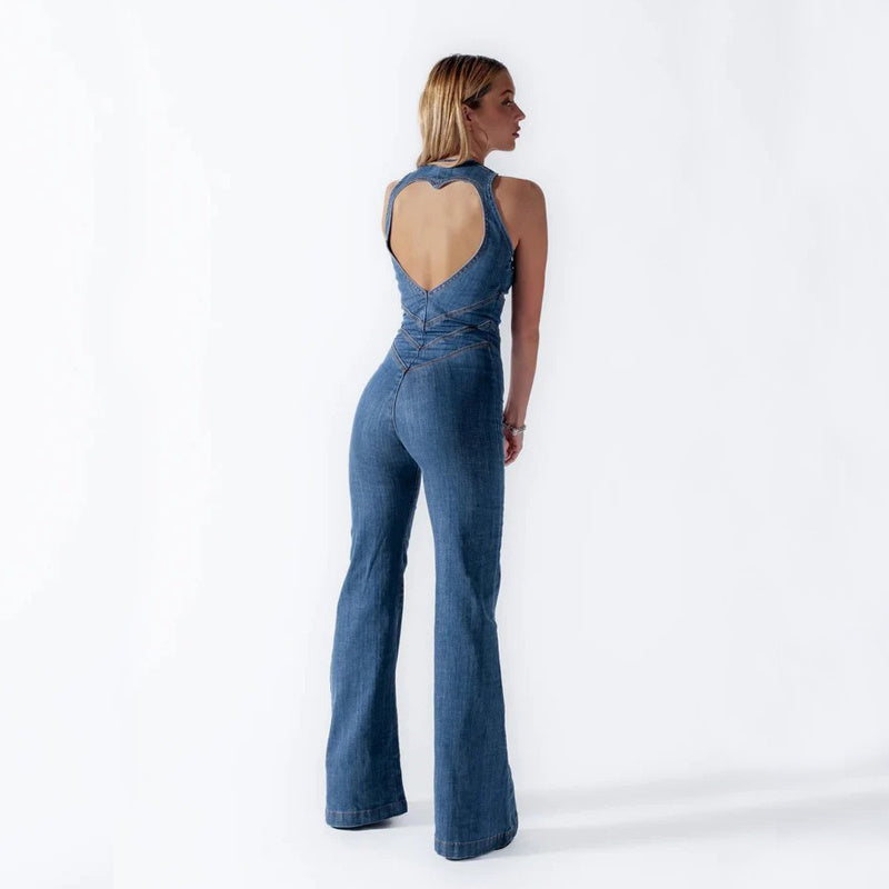 Women's Stylish Denim Jumpsuit for Modern Fashion-The Yellow Prime