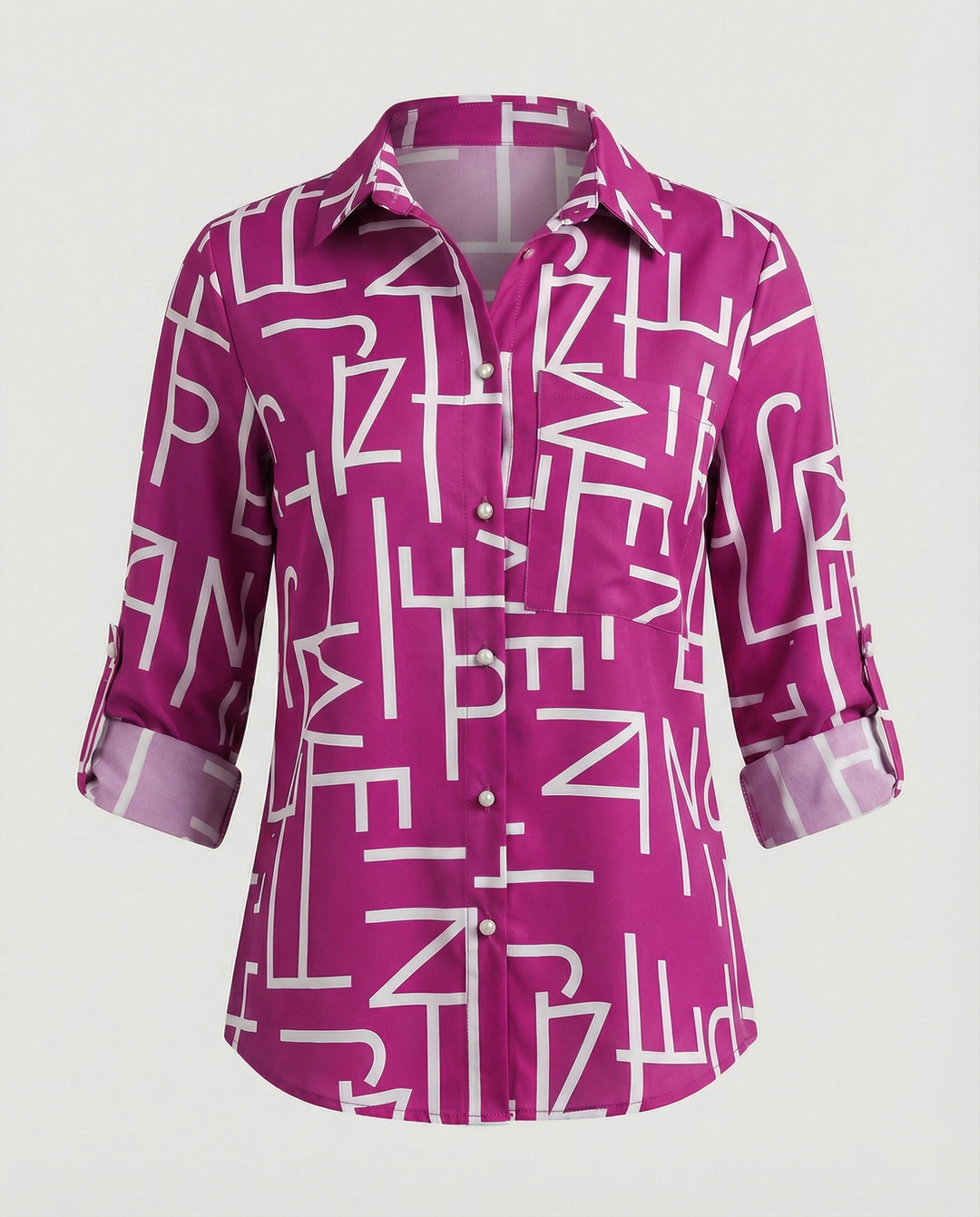 Women's Notched Collar Blouse-The Yellow Prime