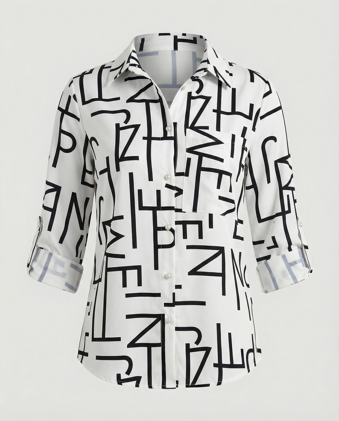 Women's Notched Collar Blouse-The Yellow Prime