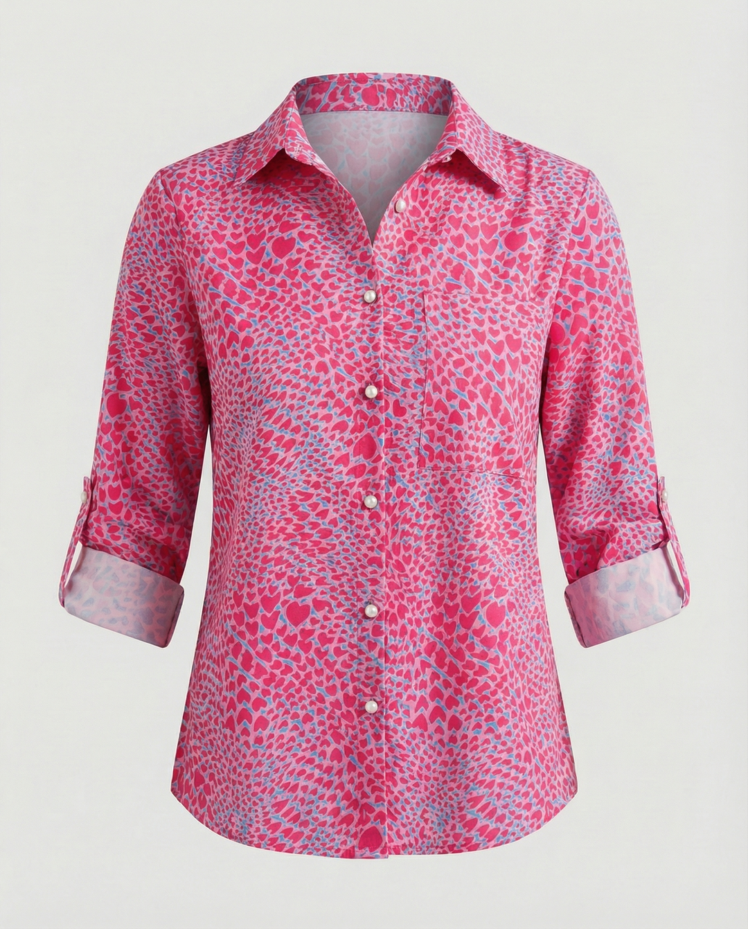 Women's Notched Collar Blouse-The Yellow Prime