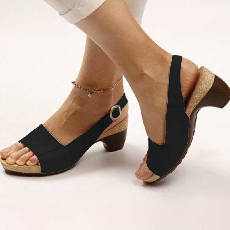 Women's Orthopedic Sandals with Heel for Stylish Comfort and Support-The Yellow Prime
