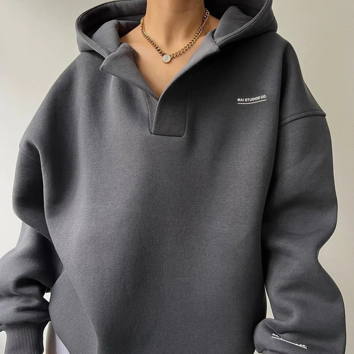 Women's Oversized Cozy Fleece Hoodie-The Yellow Prime