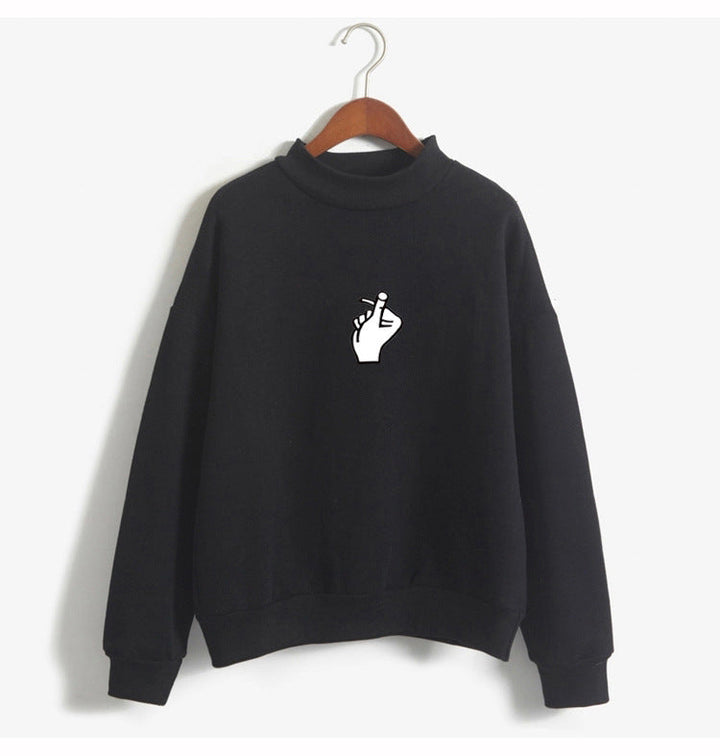 Women's Oversized Cozy Fleece Sweatshirt with Mock Neck-The Yellow Prime