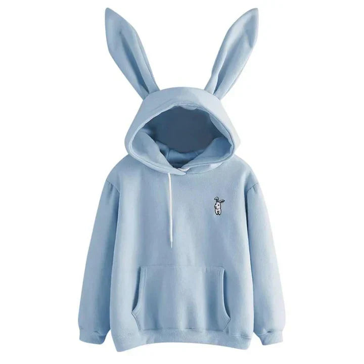 Women's Oversized Cozy Rabbit Ear Fleece Hoodie - Casual Wear-The Yellow Prime