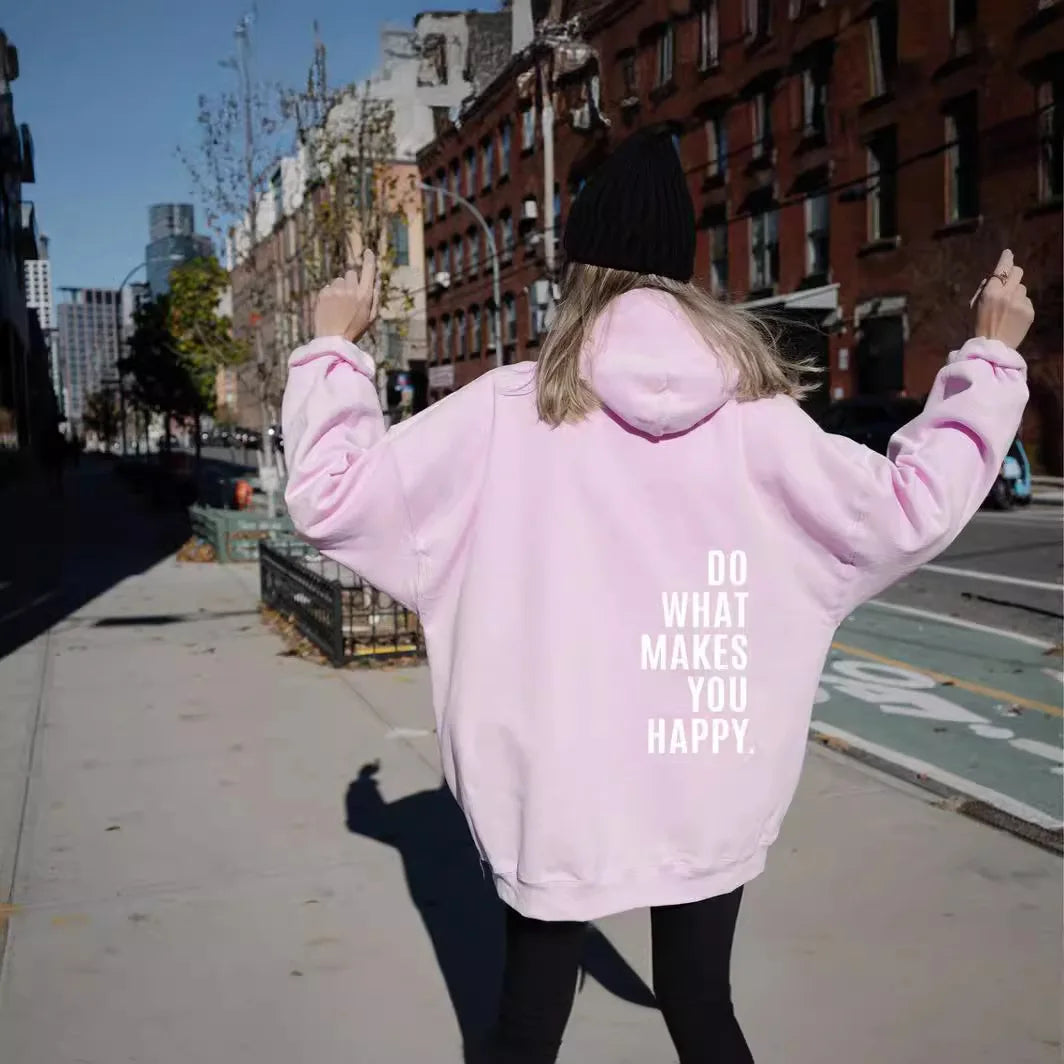 Women's Oversized Hoodie with Back Print - Cotton Everyday Wear-The Yellow Prime