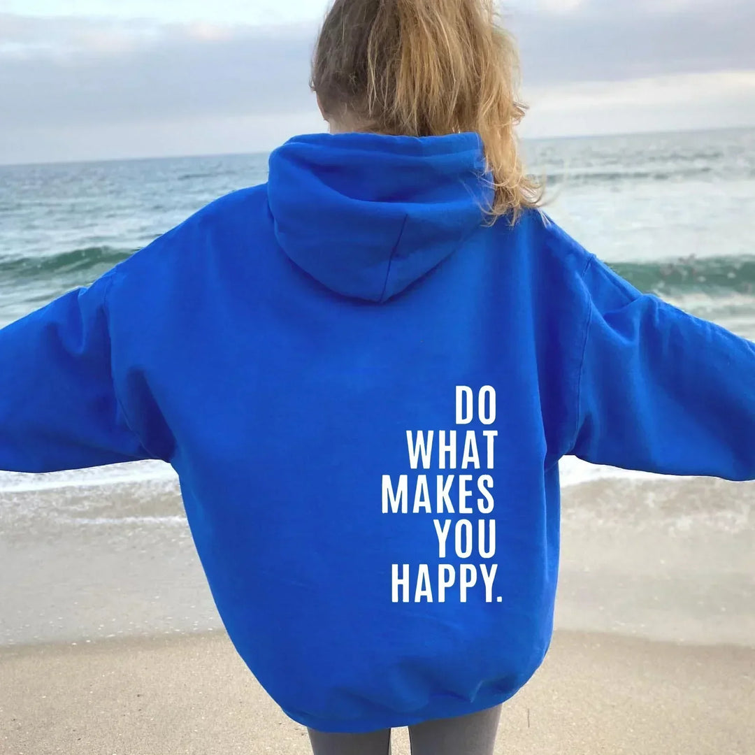 Women's Oversized Hoodie with Back Print - Cotton Everyday Wear-The Yellow Prime