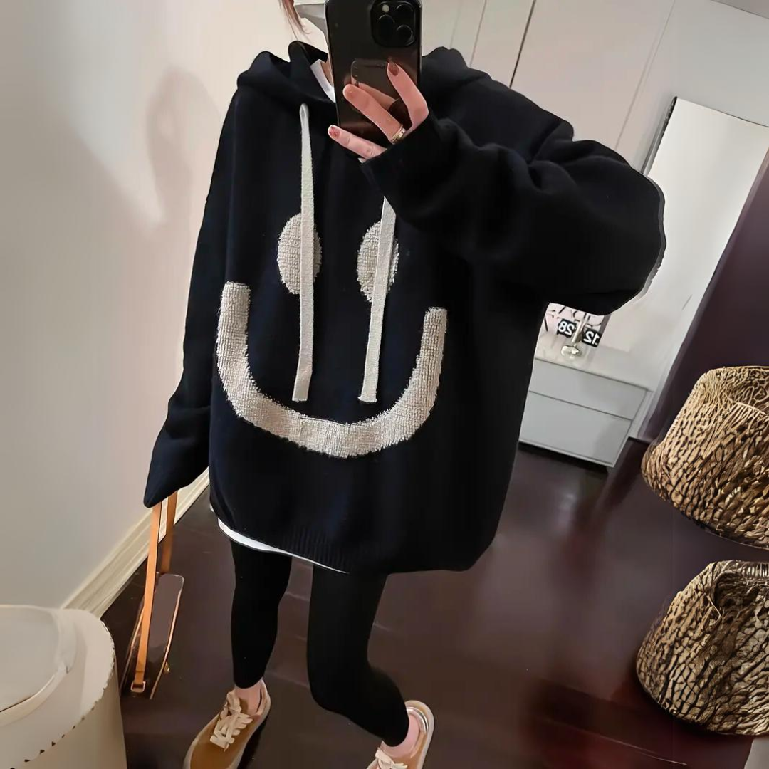 Women's Oversized Knit Hoodie - Warm and Cozy Everyday Wear-The Yellow Prime