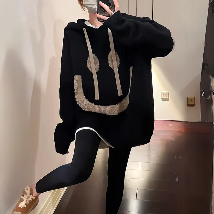 Women's Oversized Knit Hoodie - Warm and Cozy Everyday Wear-The Yellow Prime