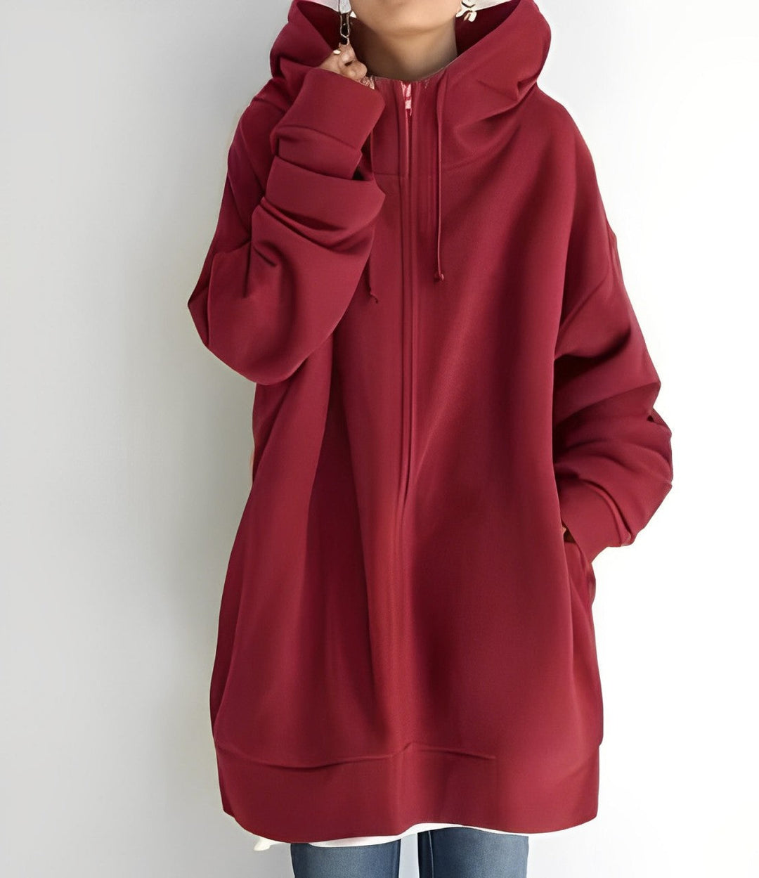 Women's Oversized Warm Fleece Hoodie-The Yellow Prime
