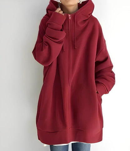 Women's Oversized Warm Fleece Hoodie-The Yellow Prime