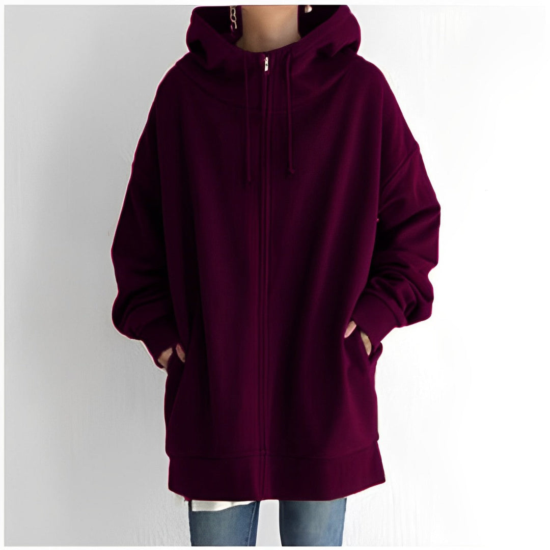 Women's Oversized Warm Fleece Hoodie-The Yellow Prime