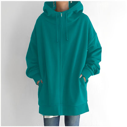 Women's Oversized Warm Fleece Hoodie-The Yellow Prime