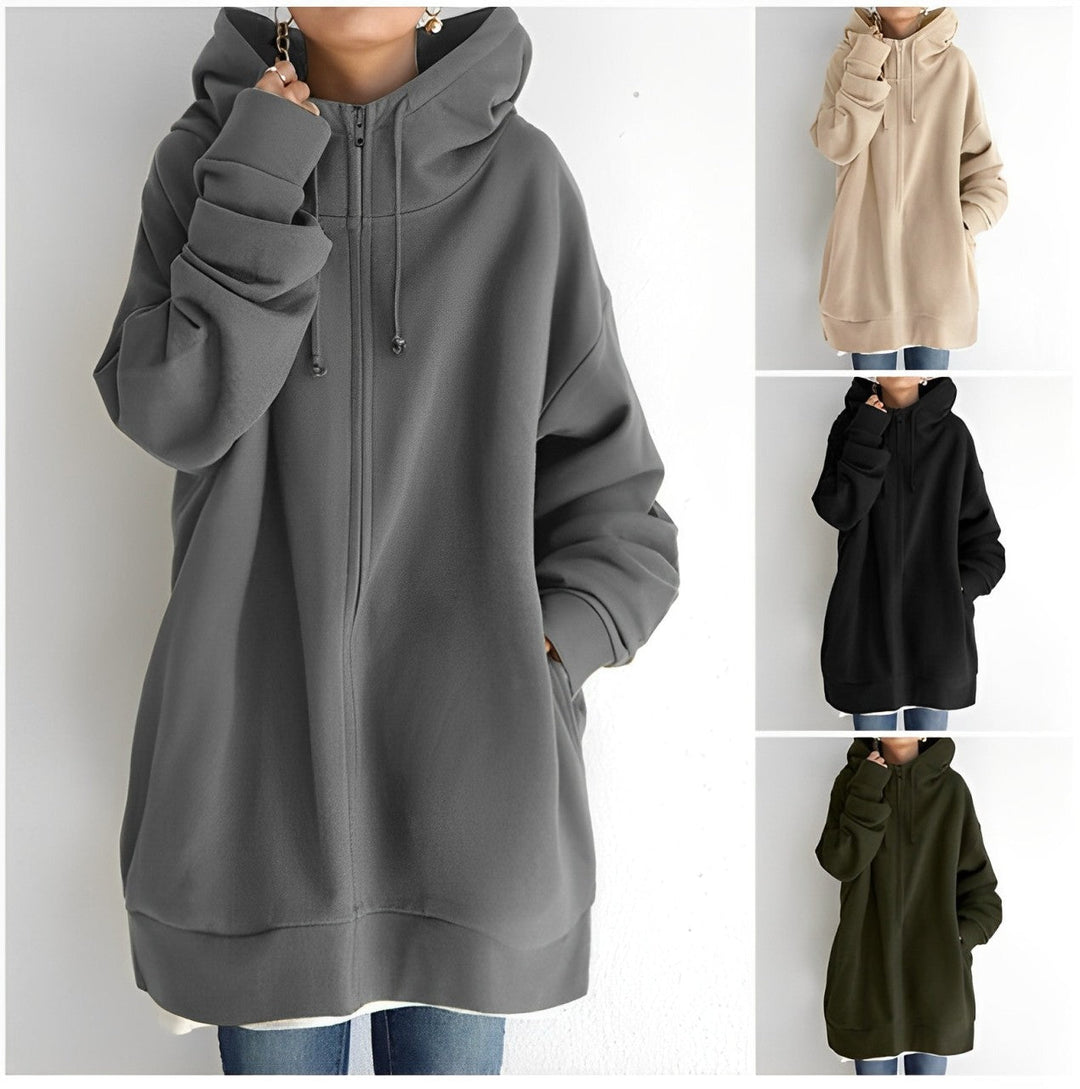 Women's Oversized Warm Fleece Hoodie-The Yellow Prime