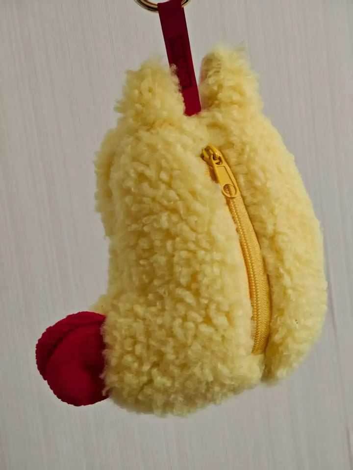 Women's Plush Earphone Bag Keychain with Tempura Shrimp Design-The Yellow Prime