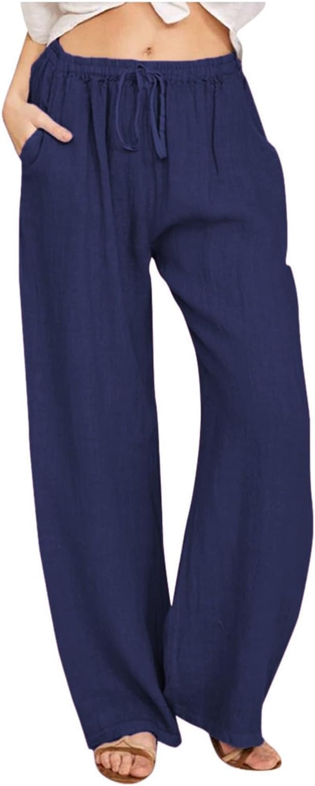 Women's Relaxed Fit Drawstring Casual Pants-The Yellow Prime