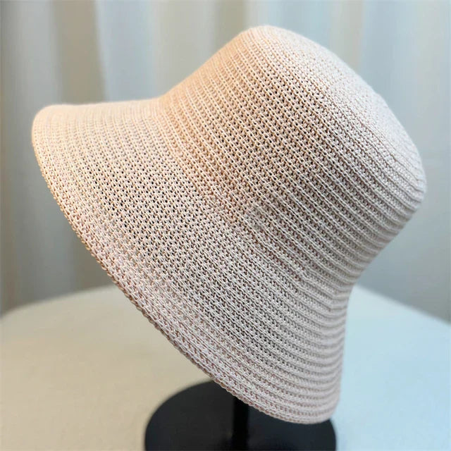Women's Retro Straw Fisherman Hat in Korean Style-The Yellow Prime
