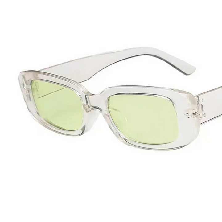 Women's Retro Sunglasses - Breathable Rectangular Frame, UV400 Protection-The Yellow Prime