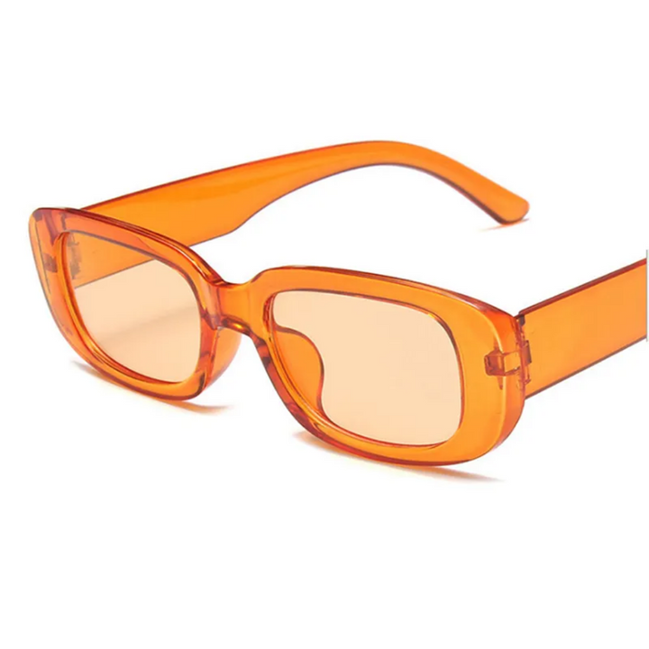 Women's Retro Sunglasses - Breathable Rectangular Frame, UV400 Protection-The Yellow Prime