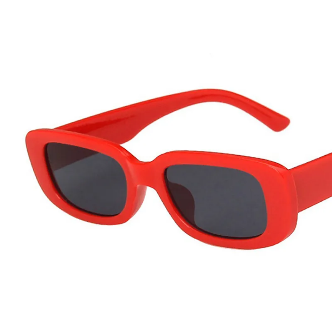 Women's Retro Sunglasses - Breathable Rectangular Frame, UV400 Protection-The Yellow Prime