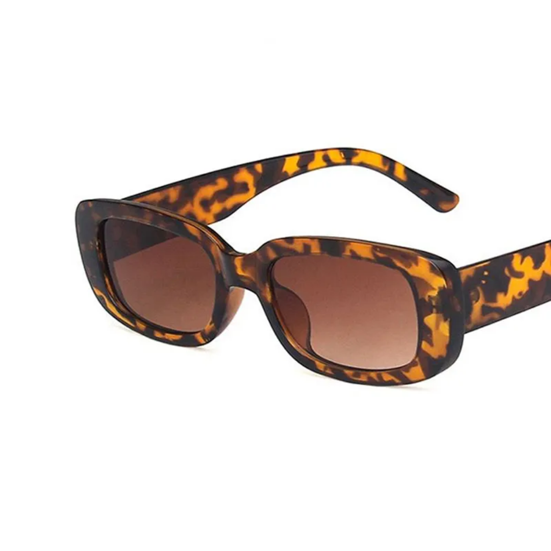 Women's Retro Sunglasses - Breathable Rectangular Frame, UV400 Protection-The Yellow Prime