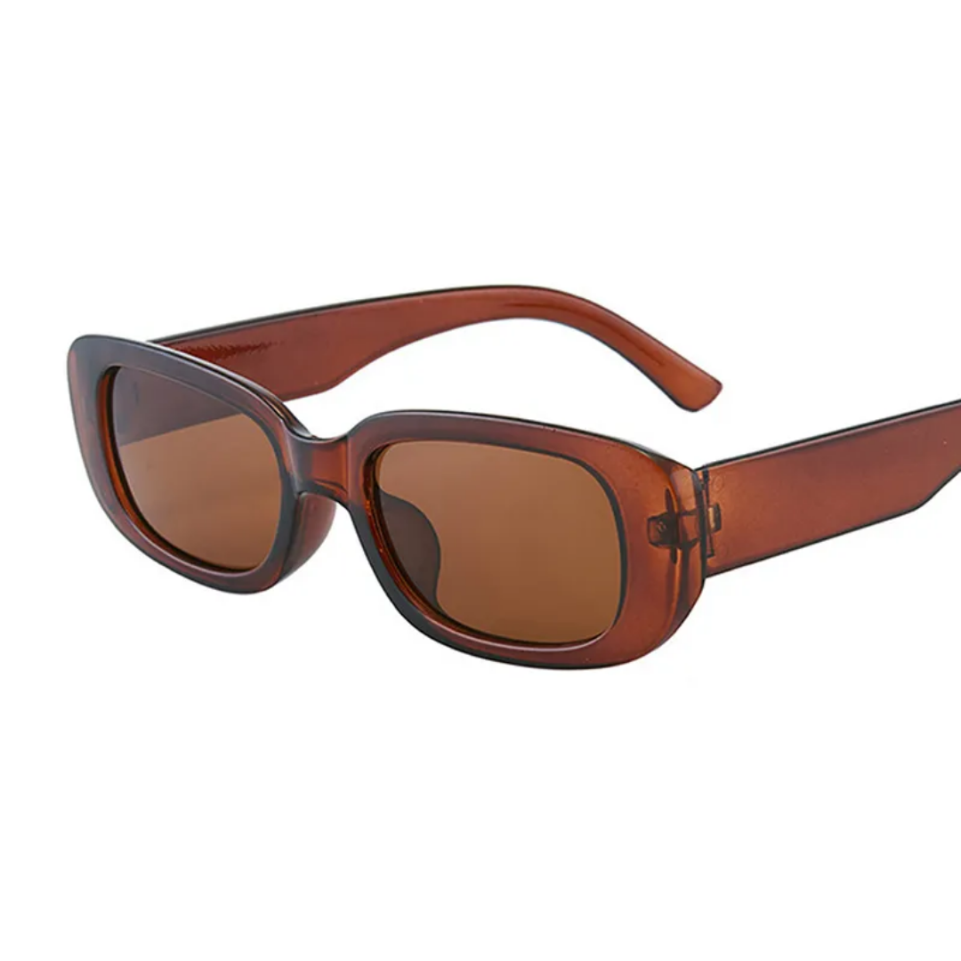 Women's Retro Sunglasses - Breathable Rectangular Frame, UV400 Protection-The Yellow Prime