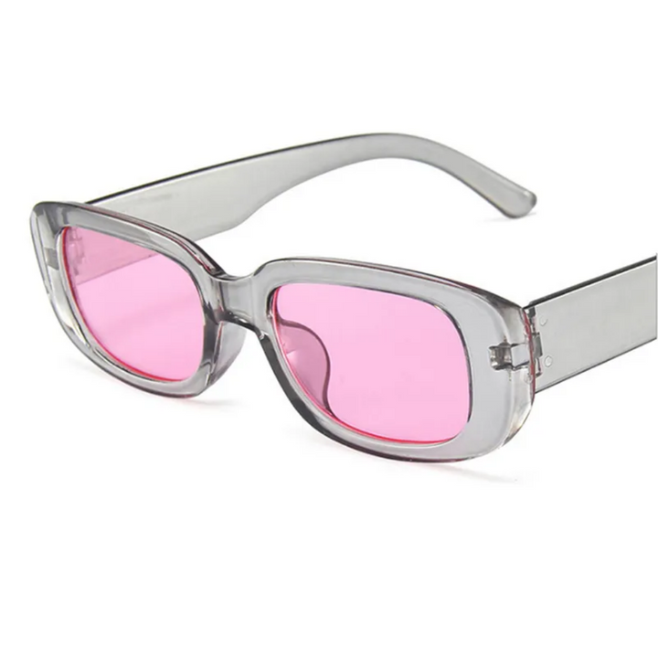 Women's Retro Sunglasses - Breathable Rectangular Frame, UV400 Protection-The Yellow Prime