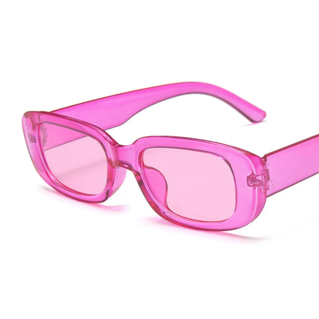 Women's Retro Sunglasses - Breathable Rectangular Frame, UV400 Protection-The Yellow Prime