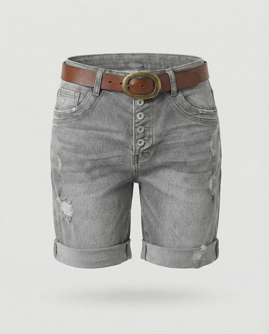 Women's Ripped Denim Shorts for Casual Summer Style-The Yellow Prime