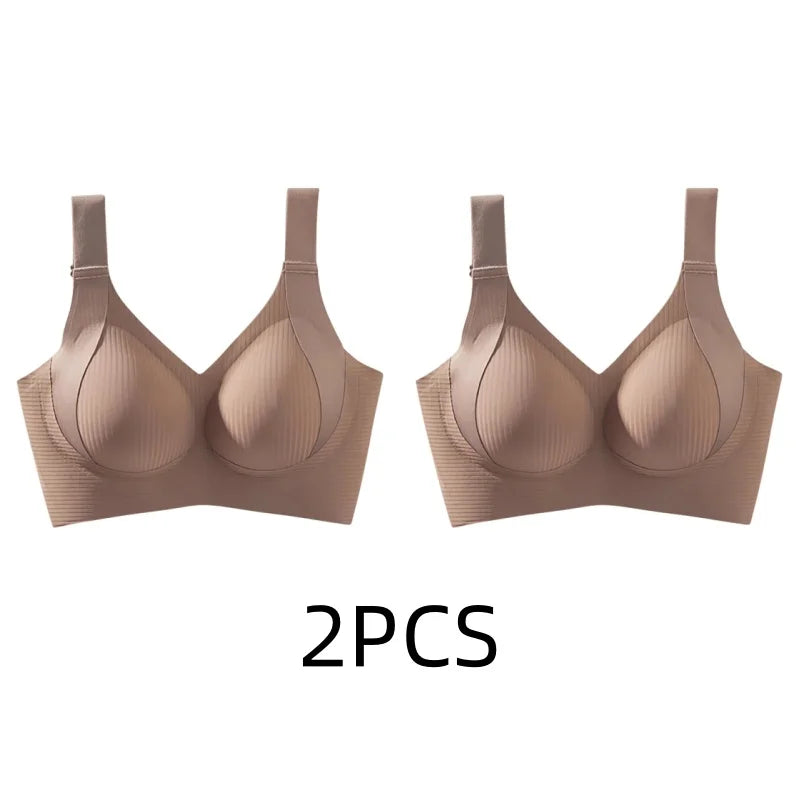 Women's Seamless Thin Style Bra, No Wires, Anti-Sagging Support-The Yellow Prime