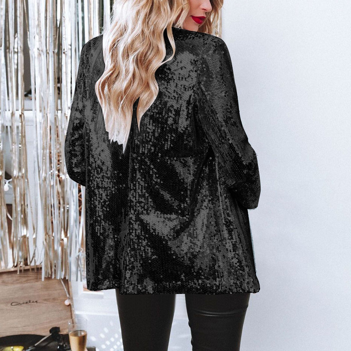 Women's Sequin Blazer for Stylish Evening Outfits-The Yellow Prime