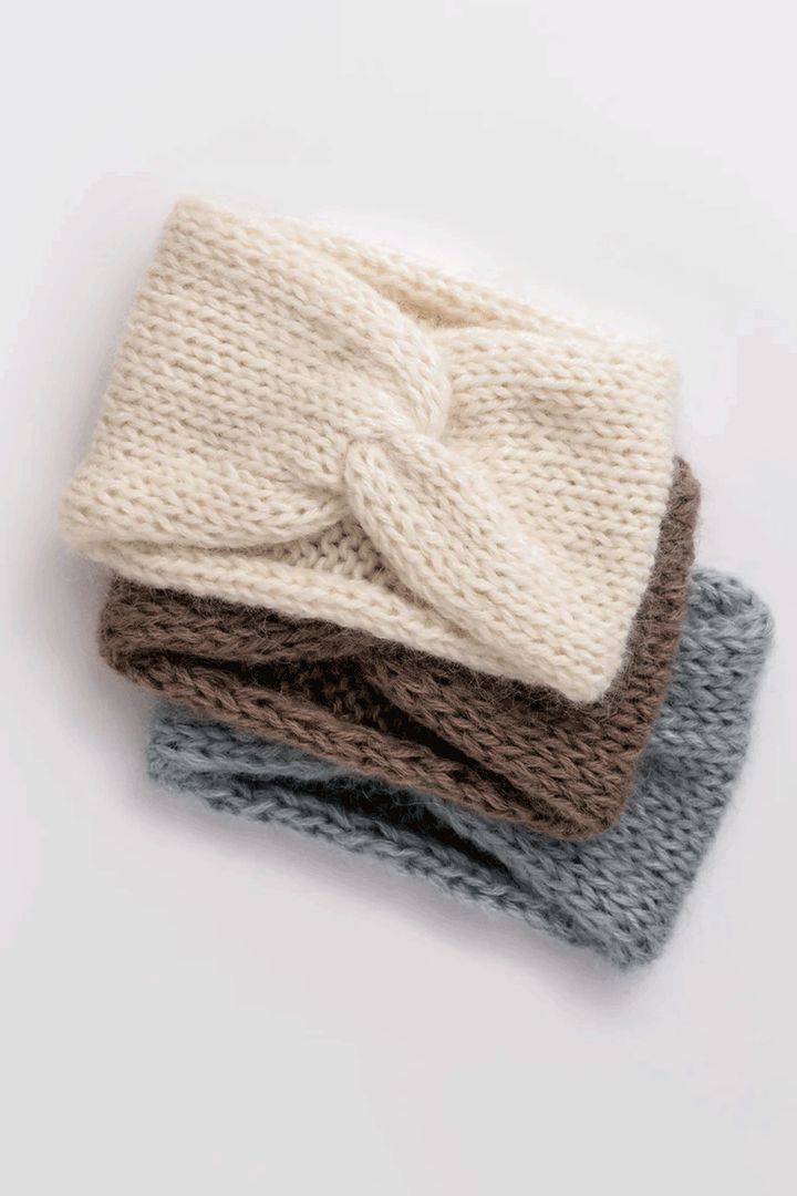 Women's Soft Cozy Knitted Headband - Twisted Mohair Warmth-The Yellow Prime