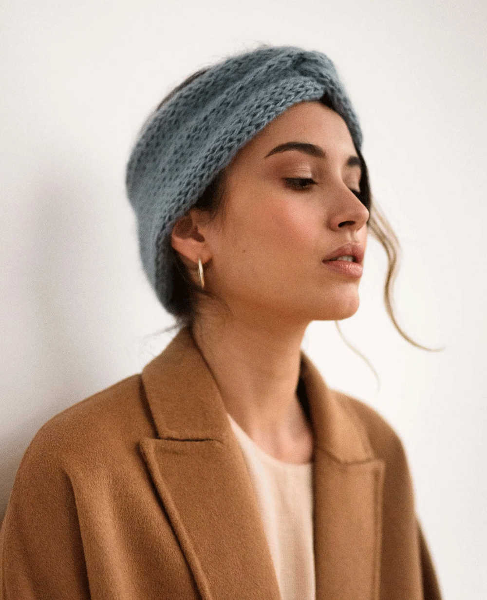 Women's Soft Cozy Knitted Headband - Twisted Mohair Warmth-The Yellow Prime