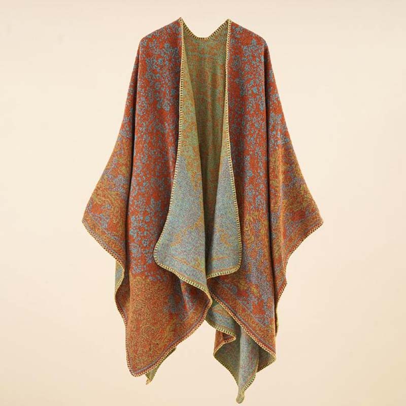 Women's Soft Cozy Open Front Cotton Cashmere Shoulder Wrap-The Yellow Prime