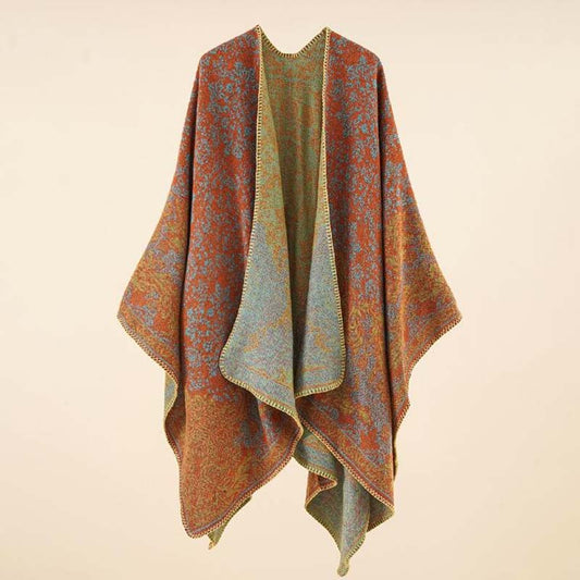 Women's Soft Cozy Open Front Cotton Cashmere Shoulder Wrap-The Yellow Prime