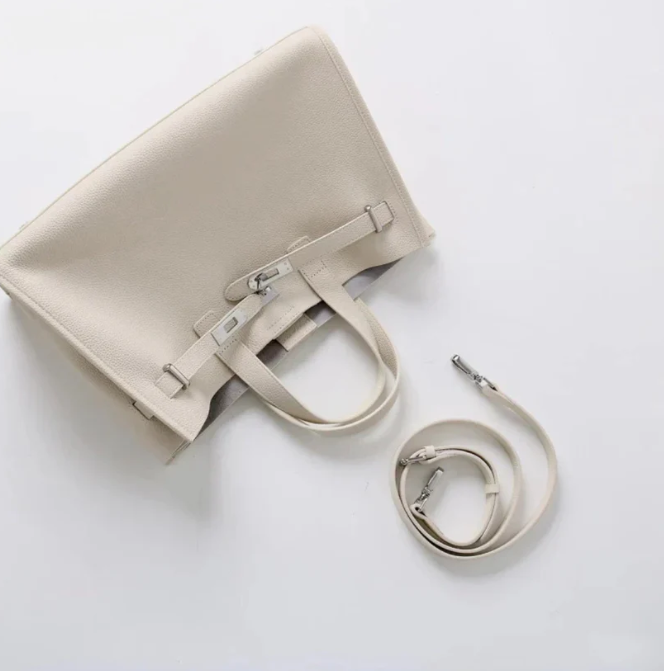 Women's Soft Structured Crossbody Bag - Pebbled Leather for Daily Use-The Yellow Prime