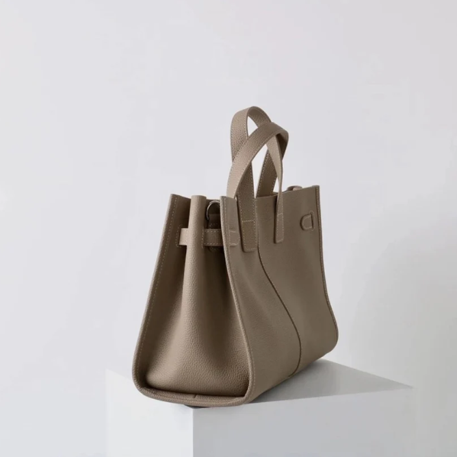 Women's Soft Structured Crossbody Bag - Pebbled Leather for Daily Use-The Yellow Prime