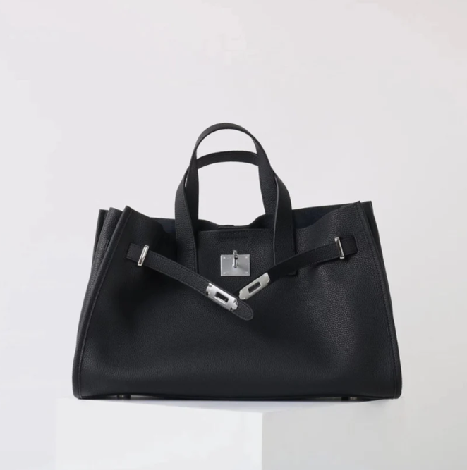 Women's Soft Structured Crossbody Bag - Pebbled Leather for Daily Use-The Yellow Prime