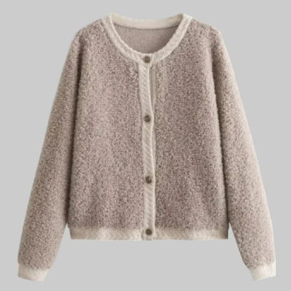 Women's Soft Textured Button Cardigan for Stylish Layering-The Yellow Prime