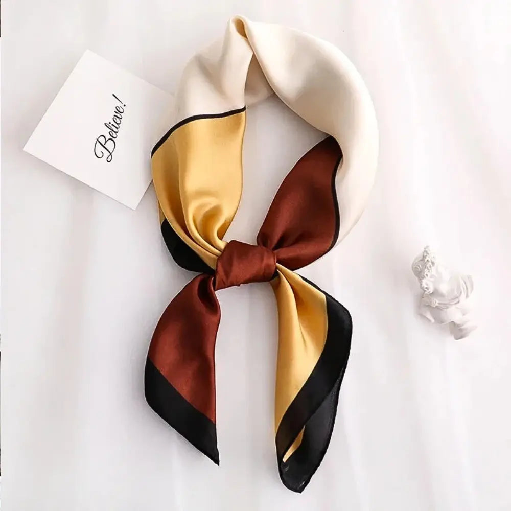 Women's Soft Versatile Silk Scarf - Narrow for Everyday Use-The Yellow Prime