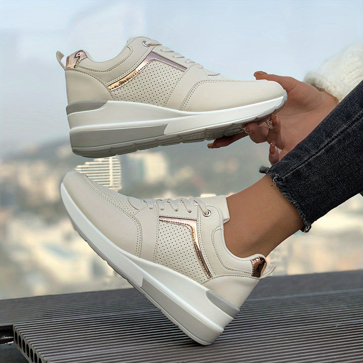 Women's Solid Color Sneakers for Everyday Wear-The Yellow Prime