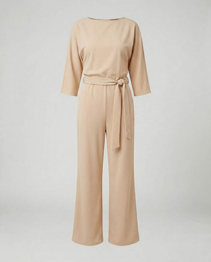 Women's Stylish Belted Jumpsuit-The Yellow Prime