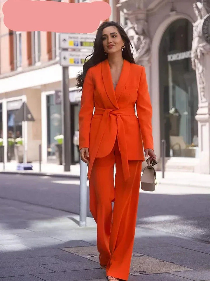 Women's Stylish Blazer Set - Chic Blazer and Pants Combo-The Yellow Prime