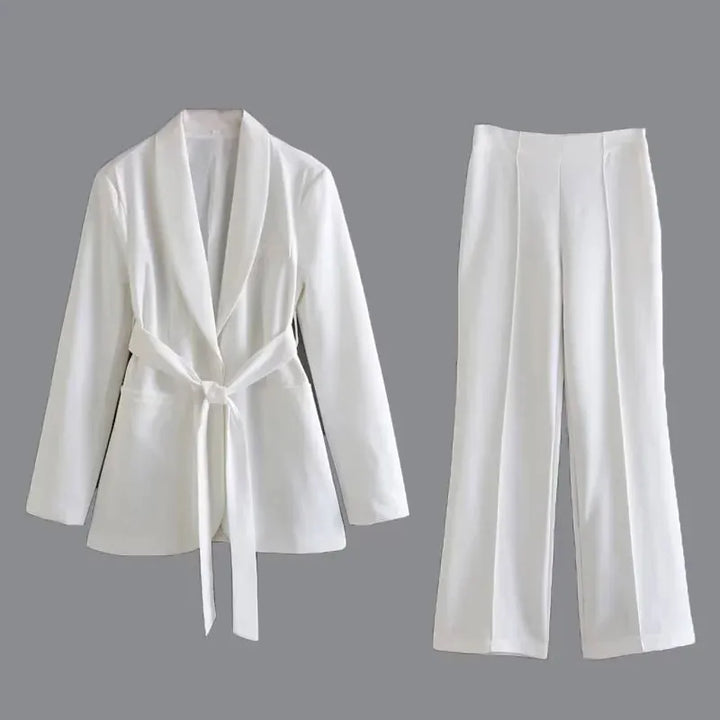Women's Stylish Blazer Set - Chic Blazer and Pants Combo-The Yellow Prime