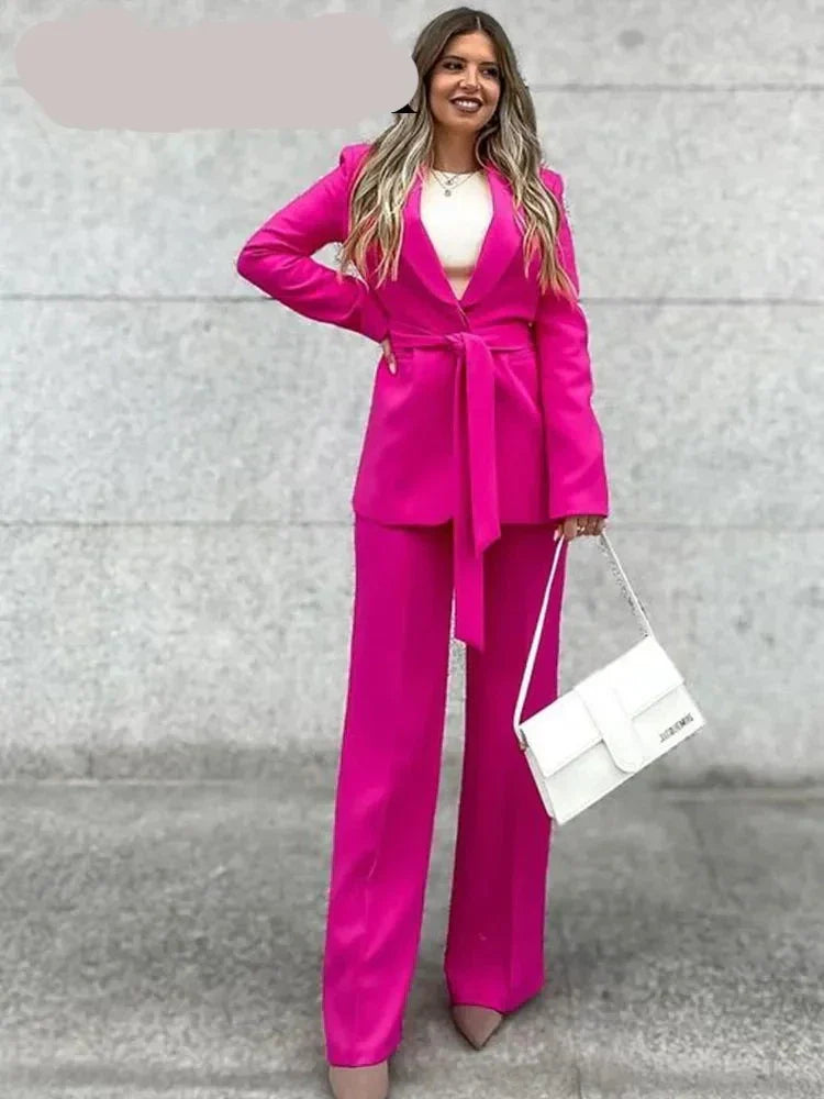 Women's Stylish Blazer Set - Chic Blazer and Pants Combo-The Yellow Prime